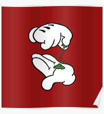 Mickey Hands Weed Poster