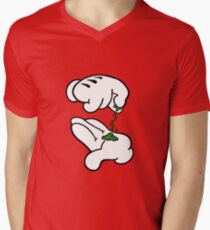 Mickey Hands Weed Men's V-Neck T-Shirt