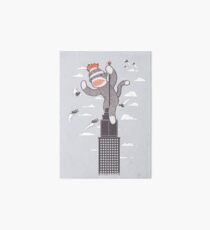 Sock Monkey Just Wants a Friend Art Board