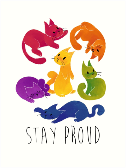 Lgbt Pride Cats Art Print By Feyrah Redbubble 8231