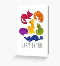 LGBT + PRIDE CATS Greeting Card