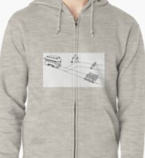Trolley Problem Zipped Hoodie