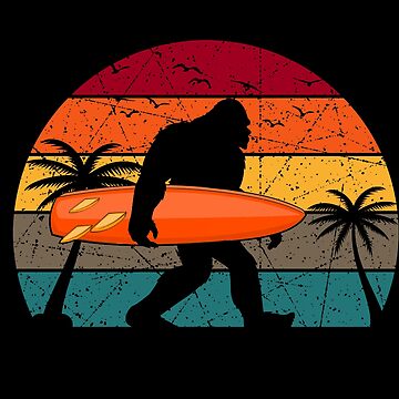 Bigfoot Surfing Shirt Funny Sasquatch Yeti Surf Men Kids T-shirt, hoodie,  sweater, long sleeve and tank top