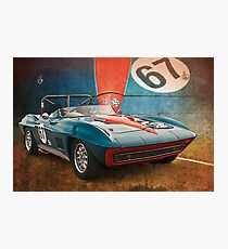 Blue Corvette Stingray Photographic Print