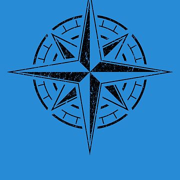 Compass With Compass Rose For Navigation' Sticker