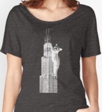 Camiseta ancha para mujer Sears Tower Cub_white