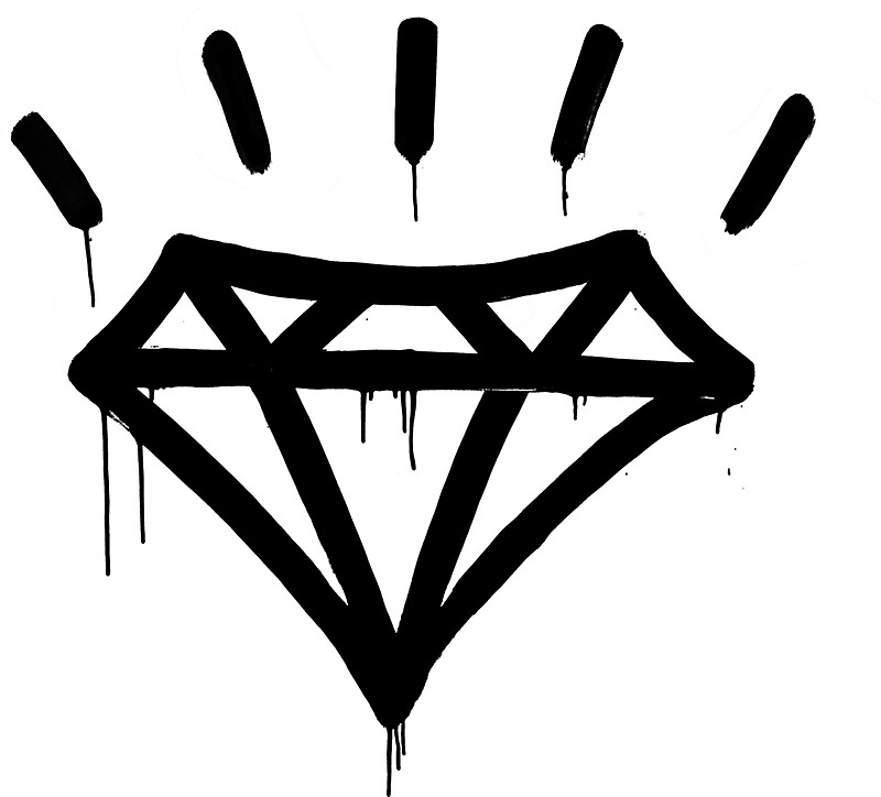 &quot;Drippy Diamond&quot; Stickers by svarion | Redbubble