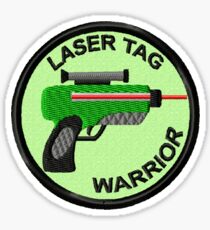 Laser Tag Warrior Geek Merit Badge Sticker