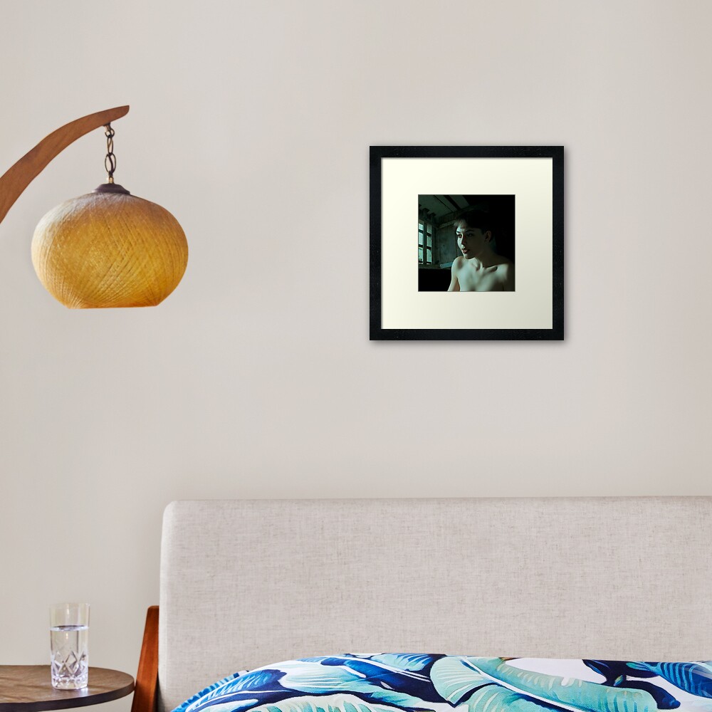 On a moonlit night Framed Art Print