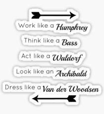 Gossip Girl traits design Sticker