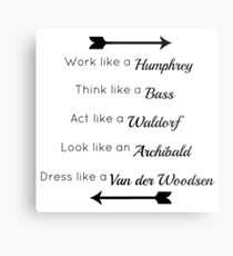 Gossip Girl traits design Metal Print
