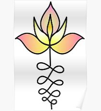 Lotus Unalome Poster