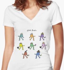 Little Dudes Women's Fitted V-Neck T-Shirt