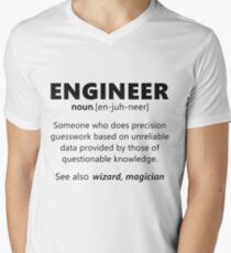 "Engineer" funny definition Men's V-Neck T-Shirt
