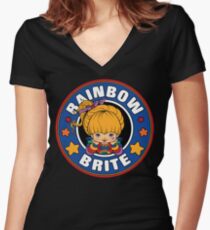 Rainbow Brite Women's Fitted V-Neck T-Shirt