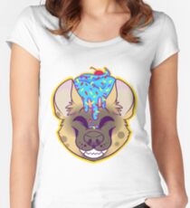 Cupcake Spotted Hyena Women's Fitted Scoop T-Shirt