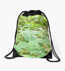 A Splash of Green Drawstring Bag