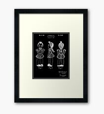 Creepy Doll Patent - Black Framed Print