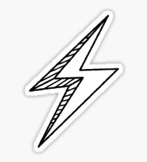 Hand drawn lightning bolt Sticker