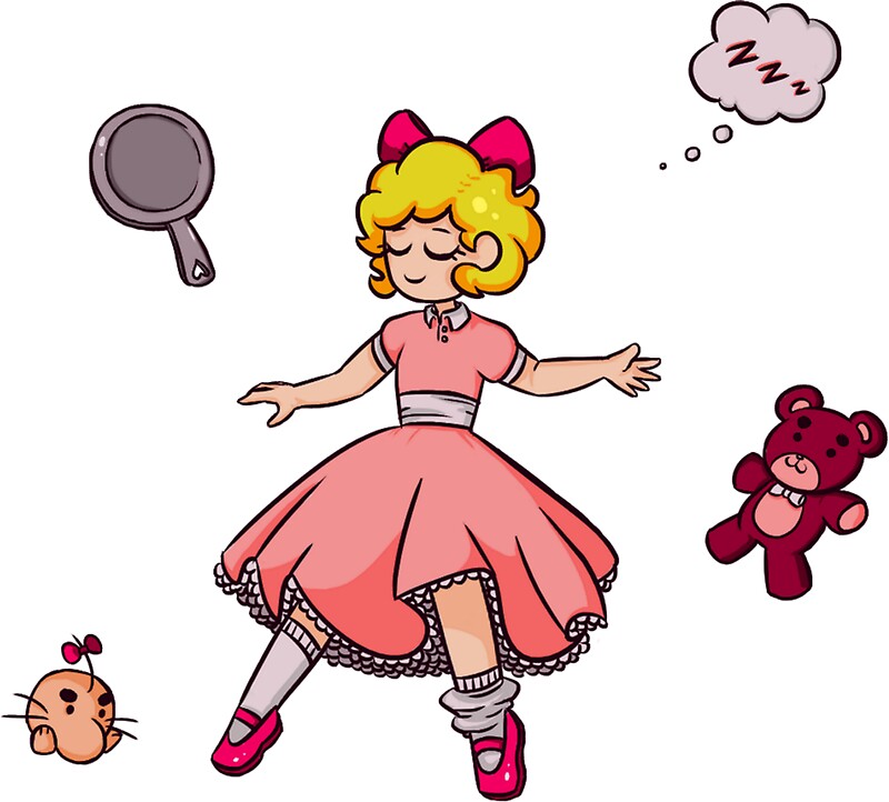 "Sleeping Paula Jones (Earthbound)" Stickers by Seismun Redbubble