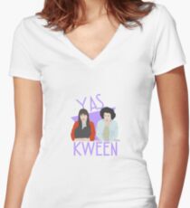 Broad City - Kweens Women's Fitted V-Neck T-Shirt