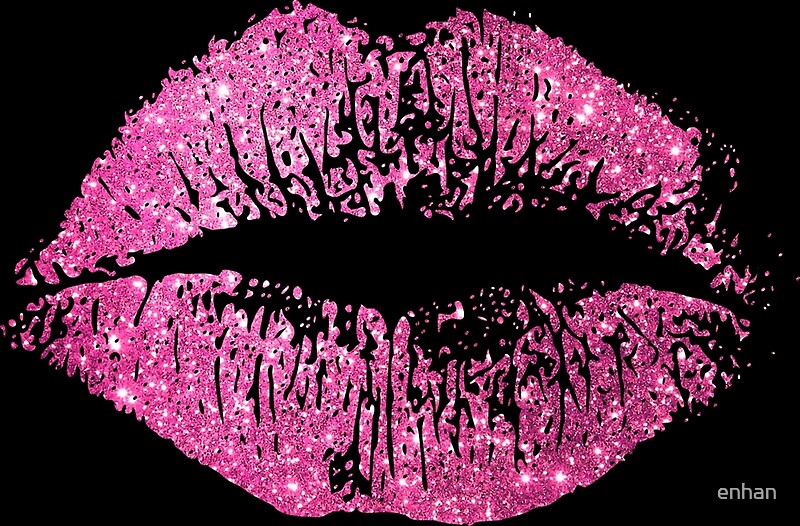 “Stylish Pink Glitter Lips” Canvas Prints by Nhan Ngo | Redbubble