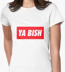 Ya Bish Typography Women's Fitted T-Shirt