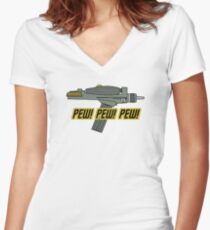 PewPewPew!! Women's Fitted V-Neck T-Shirt