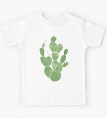 Linolschnittkakteen # 1 Kinder T-Shirt