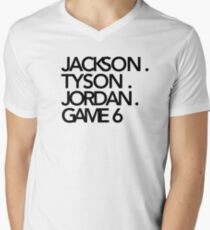 Jackson. Tyson. Jordan. Game 6 - Jay-Z & Kanye West Men's V-Neck T-Shirt