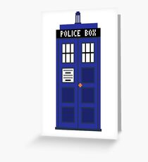 8-Bit TARDIS Greeting Card
