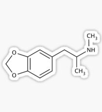 MDMA (Ecstasy) Molecule Sticker