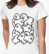 Undertale annoying dog collage Women's Fitted T-Shirt