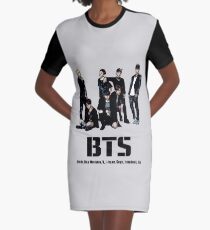 BTS Bangtan Boys Graphic T-Shirt Dress