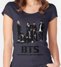 Camiseta entallada de cuello redondo BTS Bangtan Boys