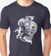 White Rabbit in White Unisex T-Shirt