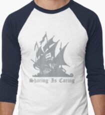 Pirate bay- Sharing is Caring Men's Baseball ¾ T-Shirt
