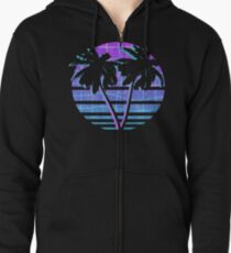 Palm Trees Zipped Hoodie