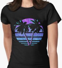 Palmen Tailliertes T-Shirt für Frauen