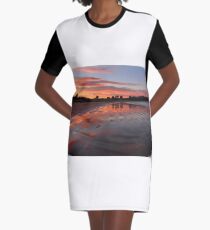 Catlins sunset - New Zealand Graphic T-Shirt Dress