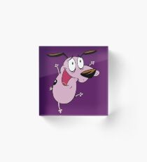 smile Courage the Cowardly dog Acrylic Block