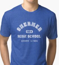 Shermer High school 1984 (worn look) Tri-blend T-Shirt