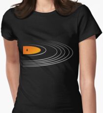 Music Retro Vinyl Record Women's Fitted T-Shirt