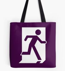 Emergency Exit Sign, with the Running Man Tote Bag