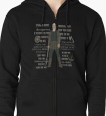 Sudadera con capucha y cremallera Citas de Ragnar Lothbrok