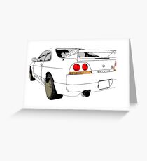 Nissan Skyline R33 GT-R (semi back) Greeting Card