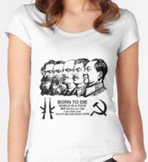 COMMIE DADS WORLD IS A FUCK Women's Fitted Scoop T-Shirt