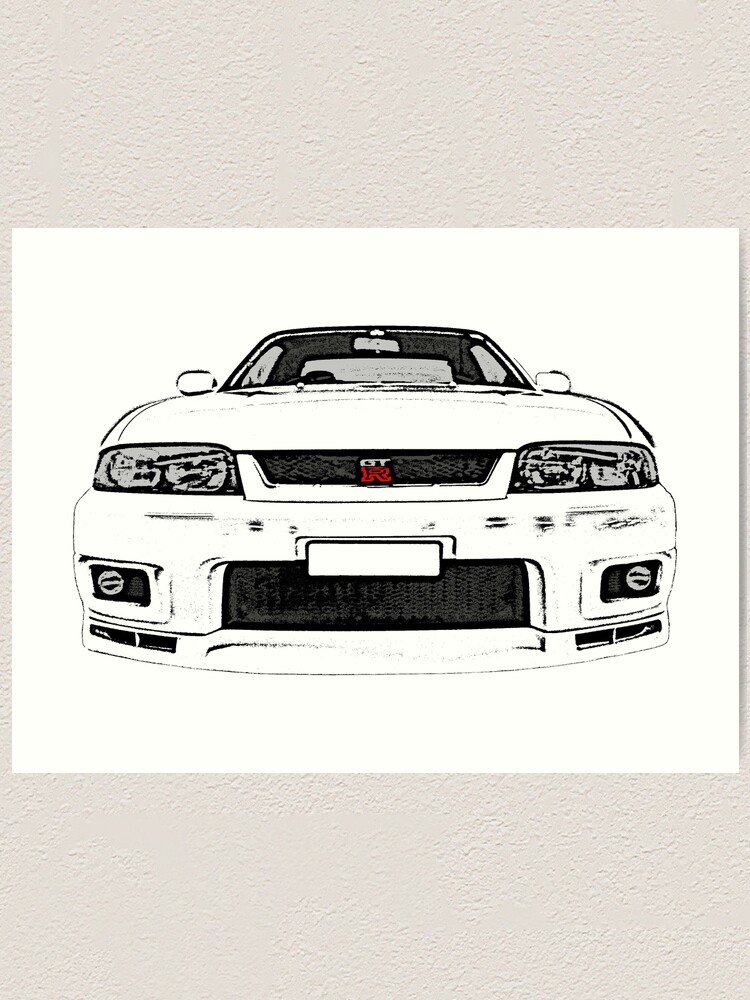 Nissan Skyline R33 Gt R Front Art Print By Officialgtrch