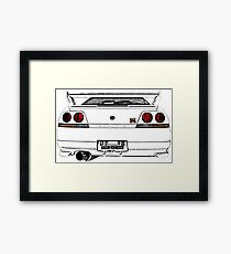 Nissan Skyline R33 GT-R (back) Framed Print