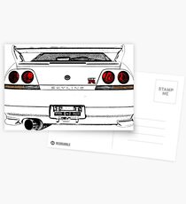 Nissan Skyline R33 GT-R (back) Postcards